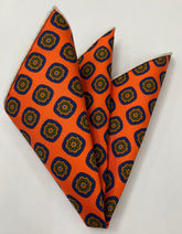Macclesfield Madder Printed Silk Pocket Square MMPP-138